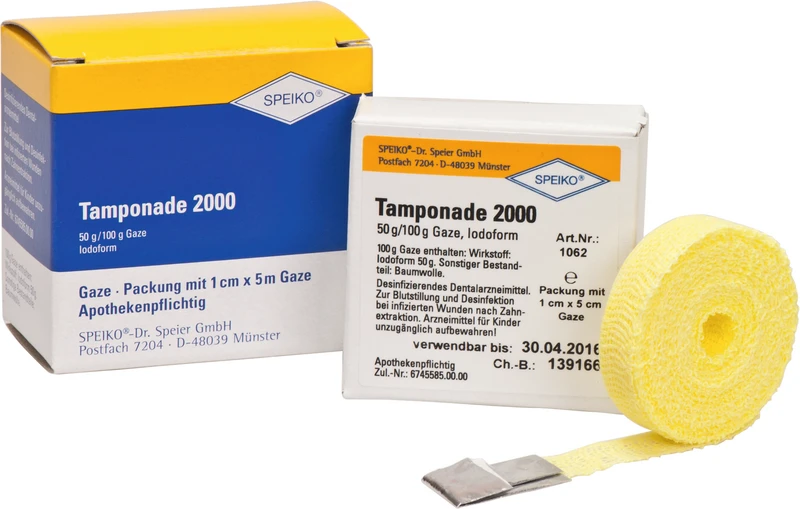 Tamponade 2000 Iodoformgetränkt  Packung  5 m Tamponade 1 cm