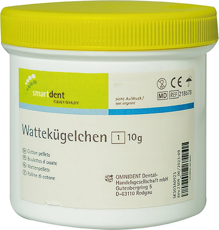 smart Wattekügelchen  Dose  10 g Wattekügelchen Größe 1