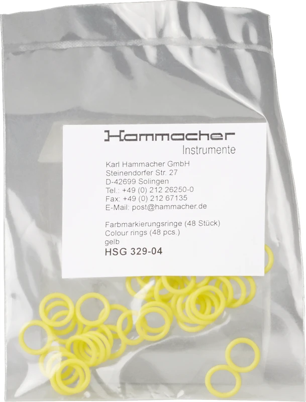 Farbringe  Beutel  48 Stück gelb