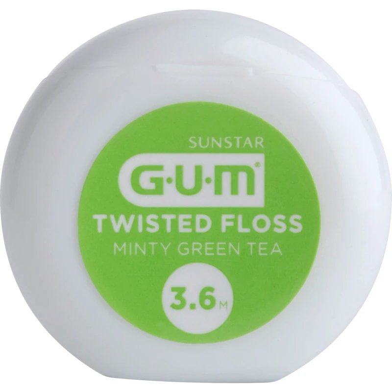 GUM® TWISTED FLOSS  Muster  3,6 m, gewachst, Minze-Grüntee-Geschmack