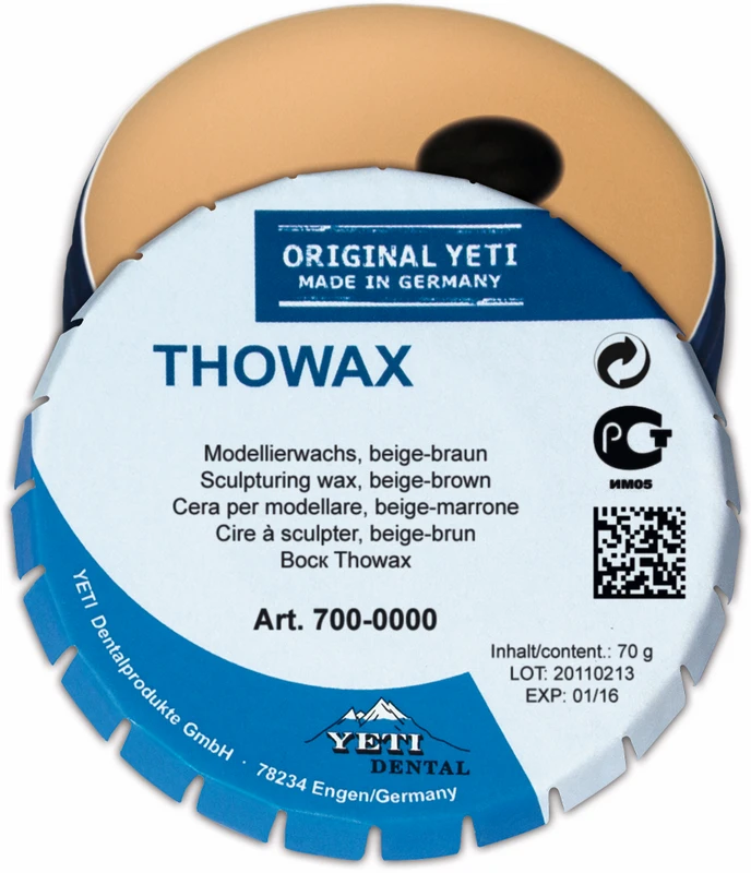 THOWAX Modellierwachs  Dose  70 g braun\beige