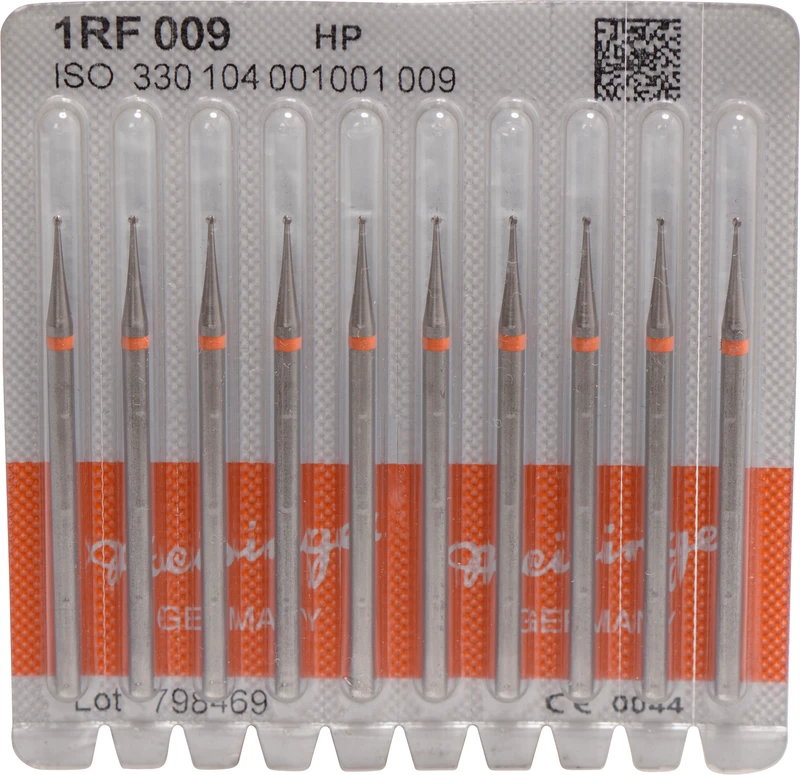 Stahlbohrer 1RF  Packung  10 Stück HP, Figur 001, ISO 009