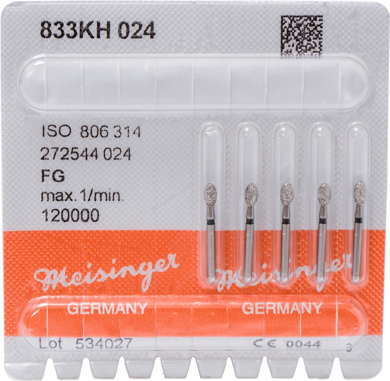 Diamanten 833  Packung  5 Stück schwarz supergrob, FG, Figur 272 Ei, 3,9 mm, ISO 024