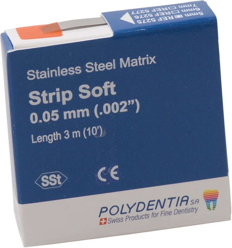 Matrizenband  Packung  3 m Band Breite 5 mm, Stärke 0,05 mm, soft