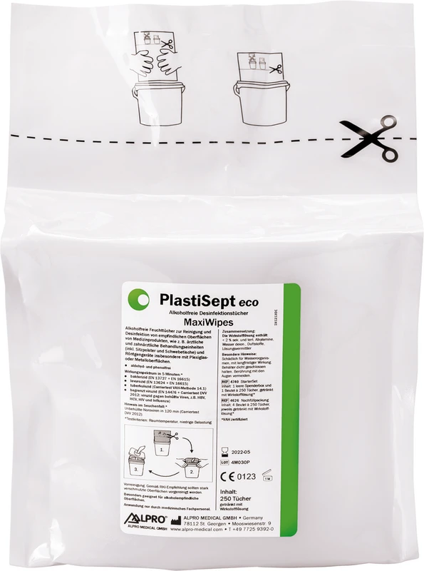 PlastiSept eco MaxiWipes  Karton  4 x 250 Stück