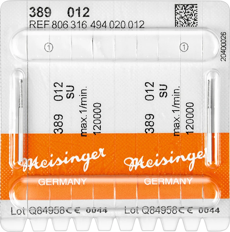 Diamanten 389  Packung  2 Stück blau mittel, FG XL, Figur 494, HM-Spitze, 8 mm, ISO 012