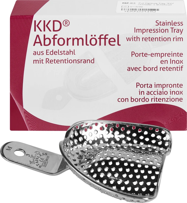 KKD® Abformlöffel unbezahnt  Stück  OK-3 FDM, perforiert