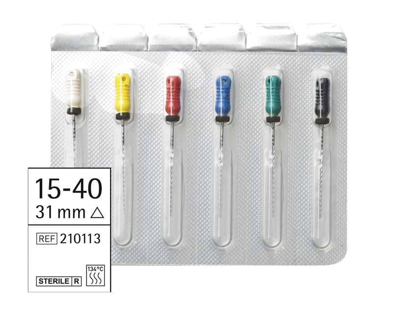 Omni K-Bohrer steril  Sortiment  6 Stück steril, 31 mm, ISO 015-040