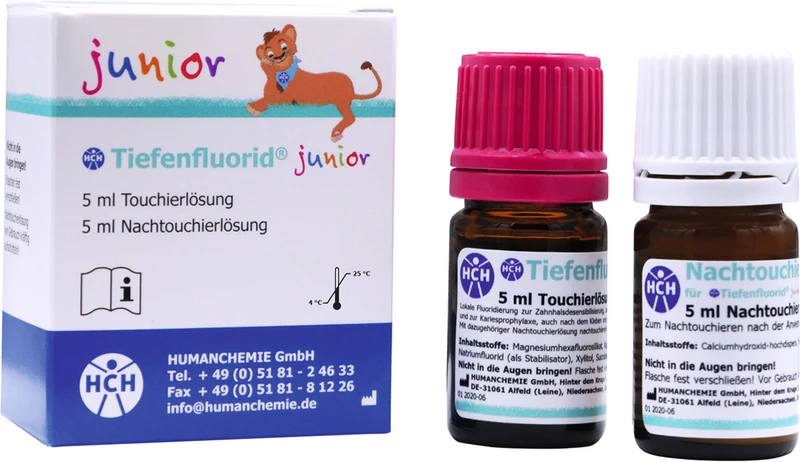 Tiefenfluorid® junior  Packung  5 ml Touchierlösung, 5 ml Nachtouchierlösung