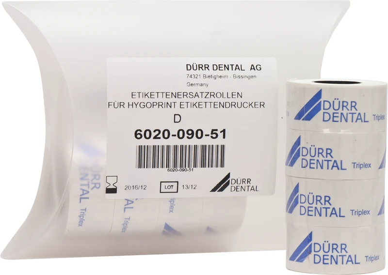 Hygoprint  Packung  8 Etikettenersatzrollen, doppelt, selbstklebend
