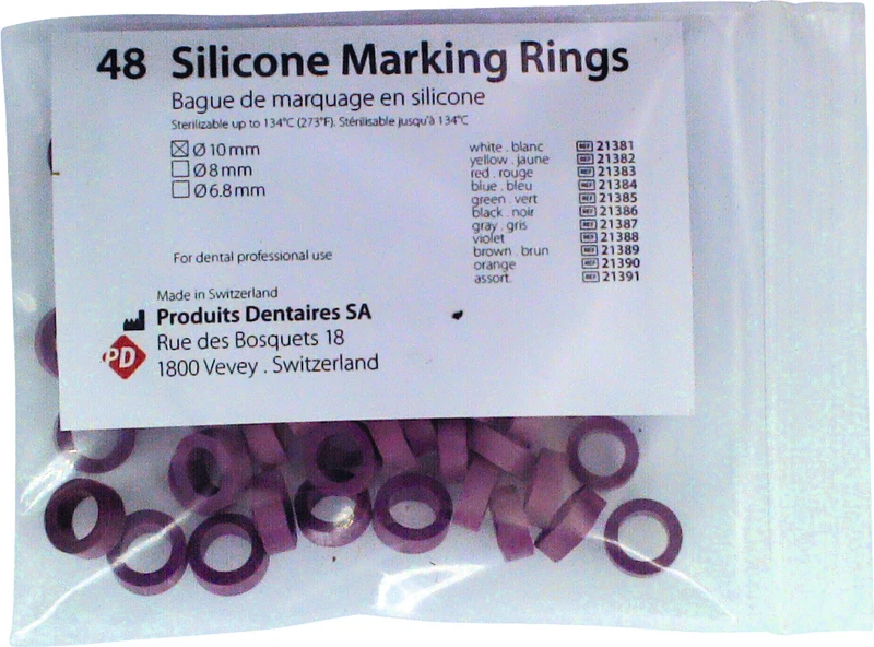 Markierungsringe  Packung  48 Stück violett, Ø 10 mm