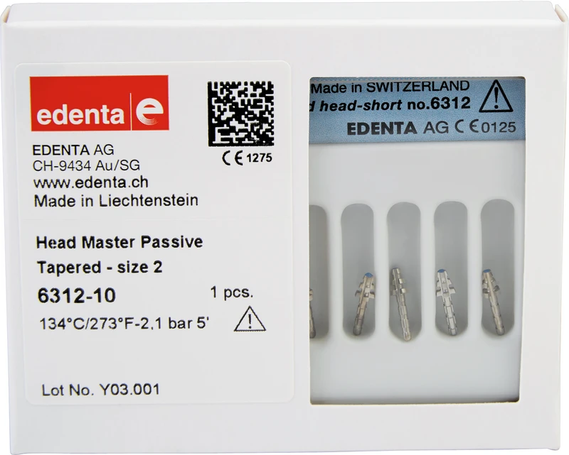 HeadMaster konisch, passiv  Packung  10 Titangewindestifte Gr. 2, kurz