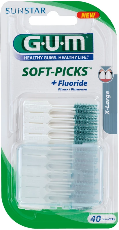 GUM® SOFT-PICKS® Original  Packung  40 Stück x-large im Reise-Etui