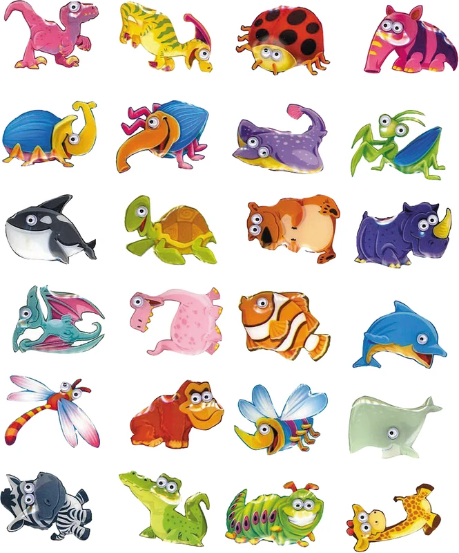Sticker  Packung  144 Stück Tiere, 587