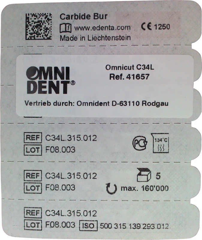 Omnicut  Packung  5 Stück (C34L) 2 x schwarz, FGL, Figur 139, 3,5 mm, ISO 012