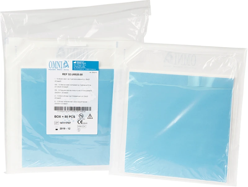 Klebefolie  Packung  10 x 5 Stück, 20 x 20 cm, steril