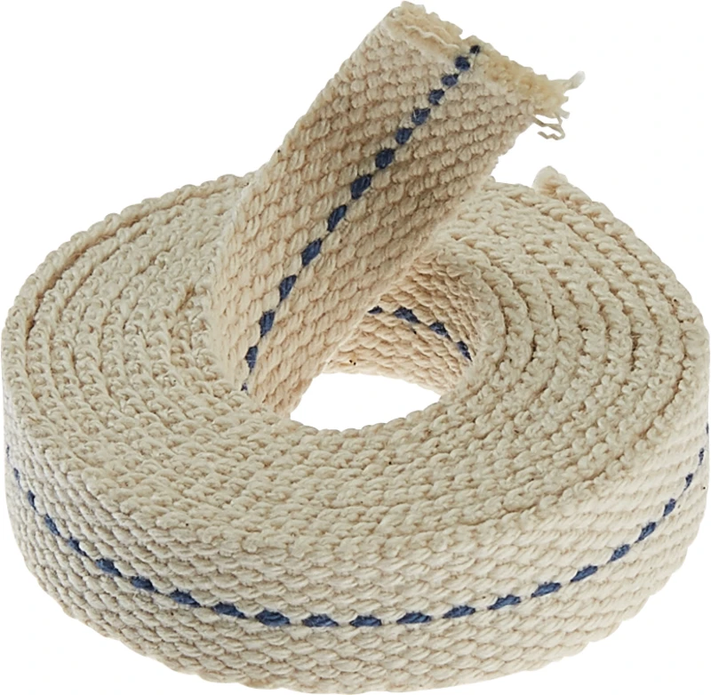 Spirituslampe aus Metall  Packung  Docht, 12 mm breit, Meterware