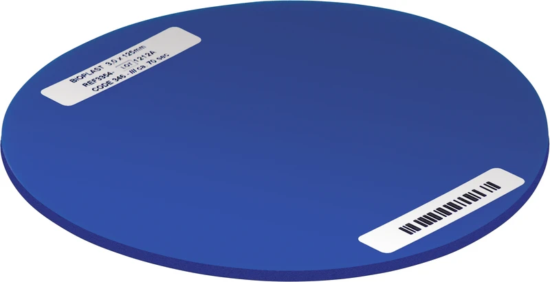 BIOPLAST® Color  Packung  10 Stück azurblau, Ø 125 mm, Stärke 3 mm