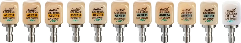 GC Initial LiSi Block für CEREC  Packung  5 Stück Größe 14, A3,5 LT