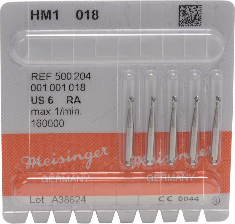 HM-Bohrer 1  Packung  5 Stück RA, Figur 001, ISO 018