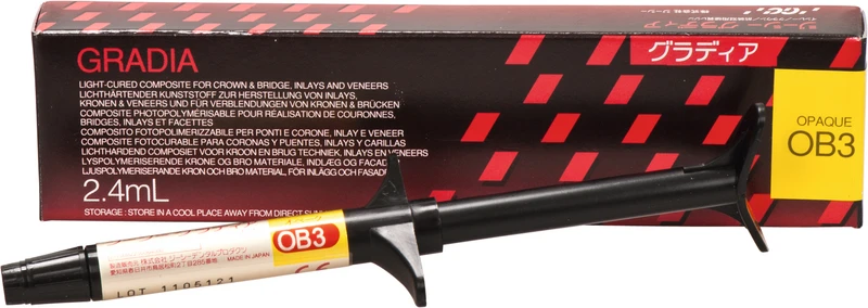 GC GRADIA®  Spritze  2,4 ml Paste opaker OB 3
