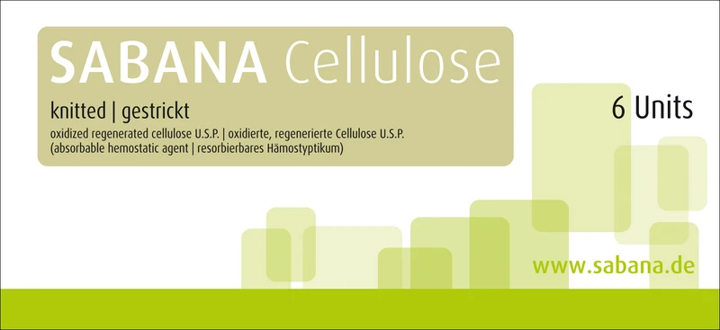 SABANA® Cellulose   Packung  6 Stück gestrickt, 1,3 x 5,1 cm