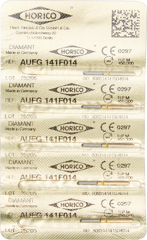Diamant AuFG 141  Packung  5 Stück gelb extra fein, FG, Figur 141, ISO 014