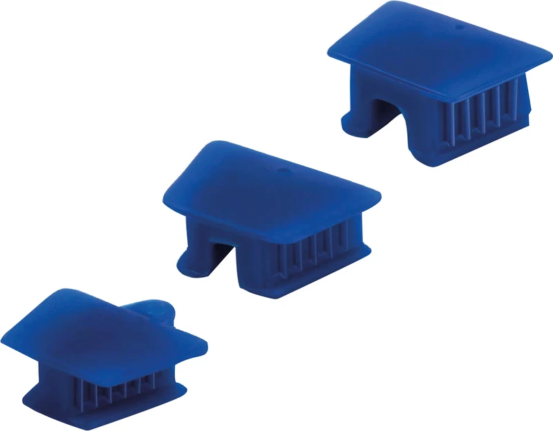 Mundkeile  Set  3 Stück (S, M, L), blau mit Kette