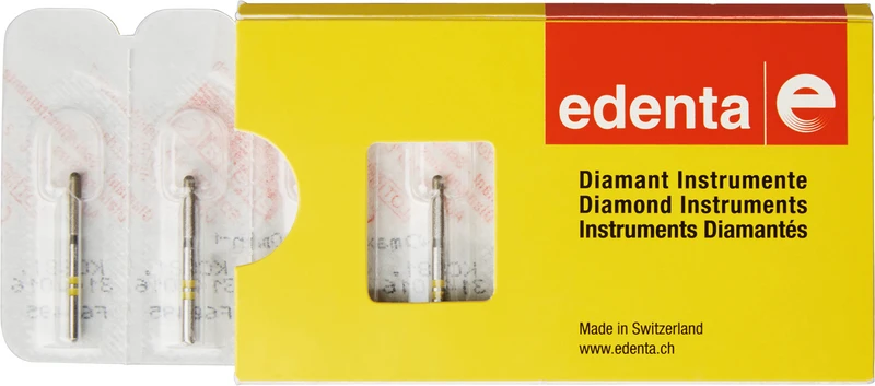 K-Diamanten FG  Packung  5 Stück 2 x gelb, FG, Figur 141, 8 mm, ISO 016