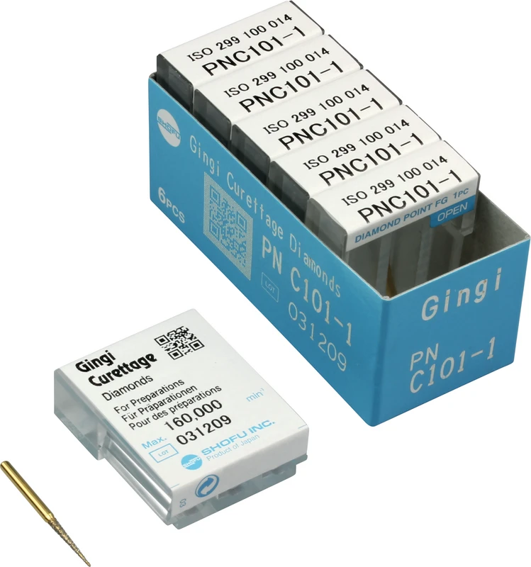 Gingi Curettage  Packung  6 Stück orange, FG, 10 mm, ISO 014