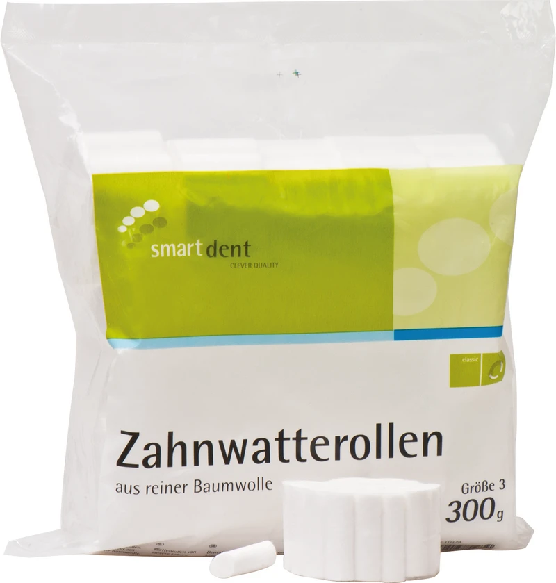 smart Zahnwatterollen  Packung  300 g Größe 3