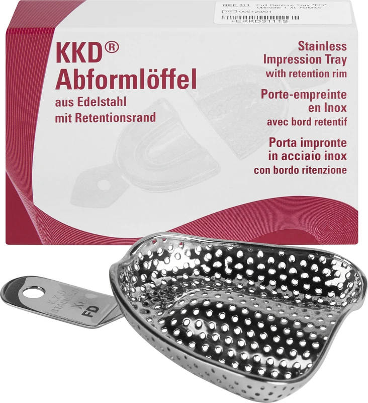 KKD® Abformlöffel unbezahnt  Stück  OK-1 FDXL, perforiert