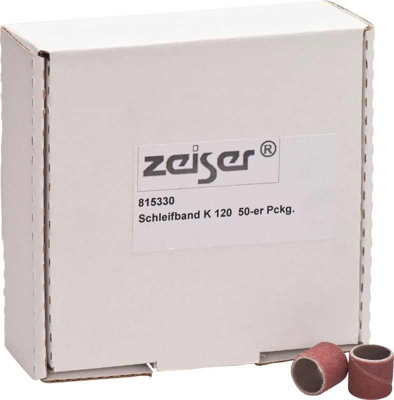 Schleifband  Packung  50 Stück Korn 120 für Walze 12 x 13 mm
