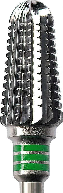 HM-Fräser Schliff 75  Stück  Einfachverz. mit Querhieb, 3 x grün grob, HP, Figur 263, 12 mm, ISO 060