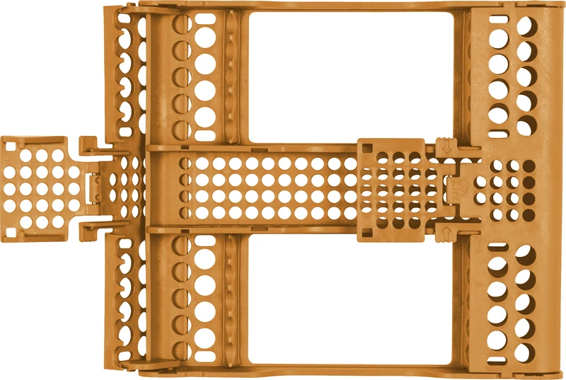 E-Z Jett Kassetten  Stück  20,2 x 17,9 x 3 cm, für 10 Instrumente neonorange