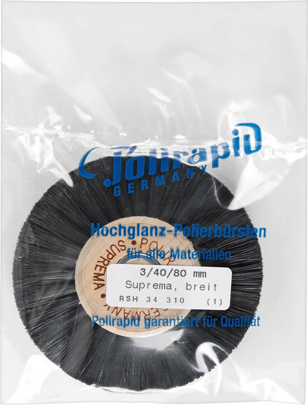 Suprema Rundbürsten  Stück  mit Holzkern, 3-reihig, breit, Kern: 40 mm, Außen: 80 mm