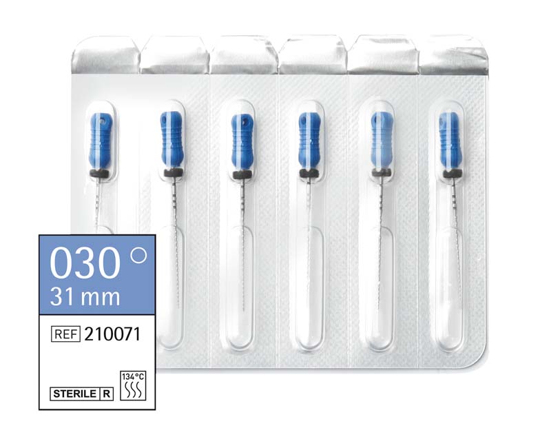 Omni Hedstroemfeilen steril  Packung  6 Stück steril, 31 mm, ISO 030