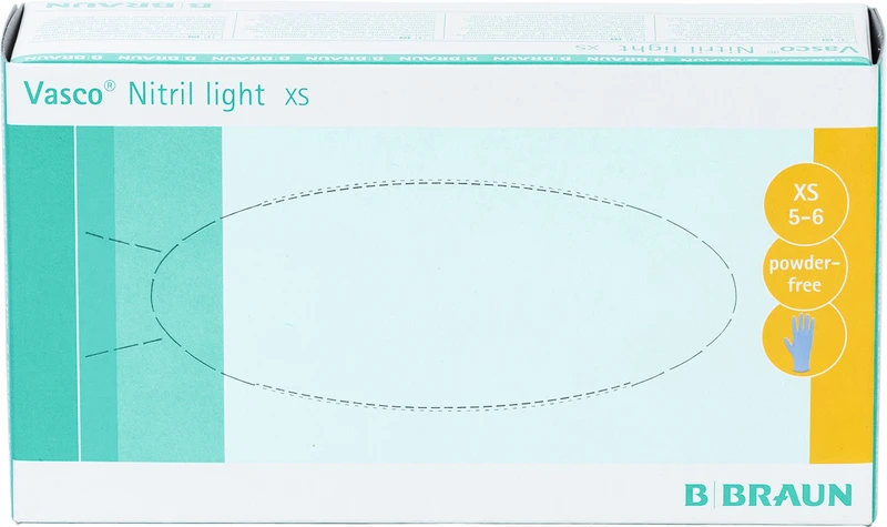 Vasco® Nitril light  Packung  100 Stück puderfrei, blau, XS