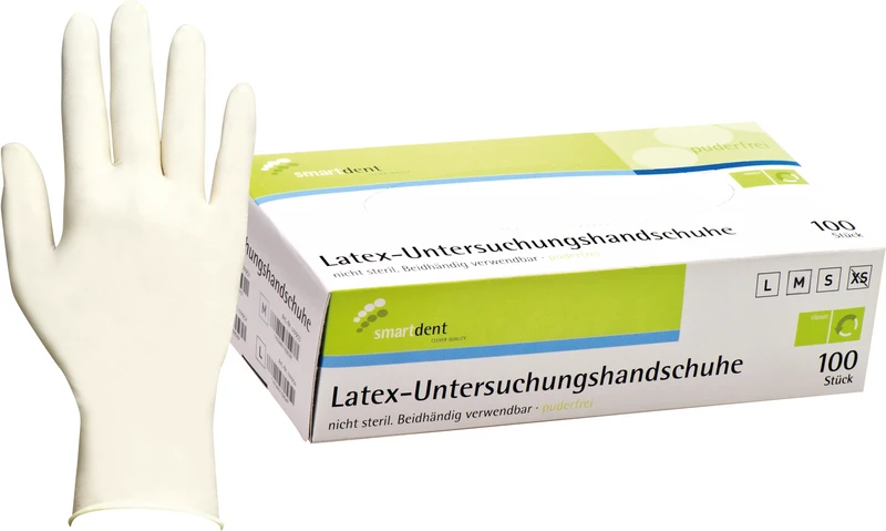 smart Latexhandschuhe PF  Packung  100 Stück puderfrei, XS