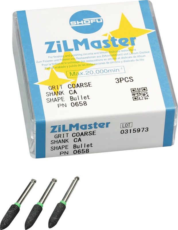 ZiLMaster  Packung  3 Stück grün grob, RA, Figur Walze, ISO 040