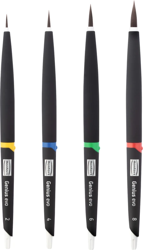 Genius evo Bionic Hair Pinsel  Set  4 Pinsel (Größe 2, 4, 6, 8)