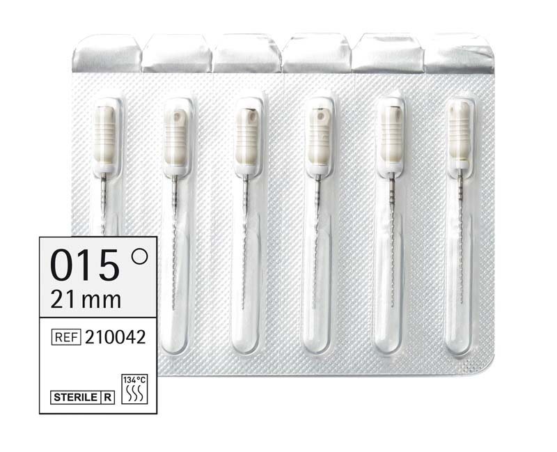 Omni Hedstroemfeilen steril  Packung  6 Stück steril, 21 mm, ISO 015
