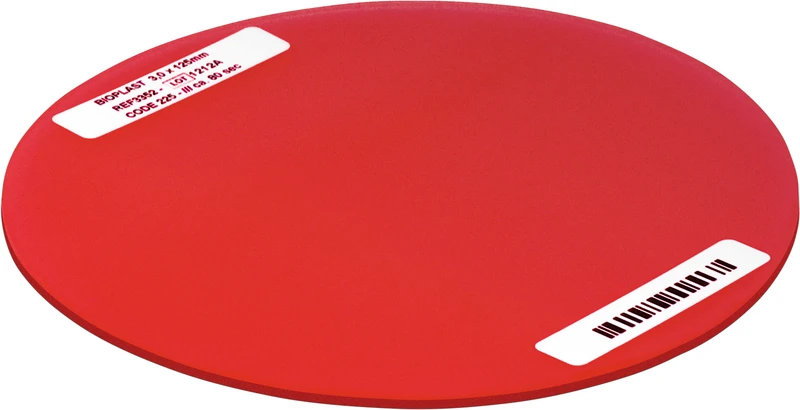 BIOPLAST® Color  Packung  10 Stück neonrot, Ø 125 mm, Stärke 3 mm