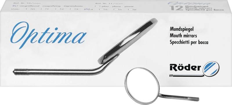 Mundspiegel Optima  Packung  12 Stück klar, hohl 4