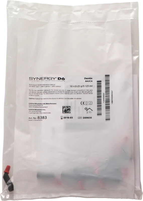 SYNERGY® D6  Packung  10 x 0,25 g Tip dentin A4\C4