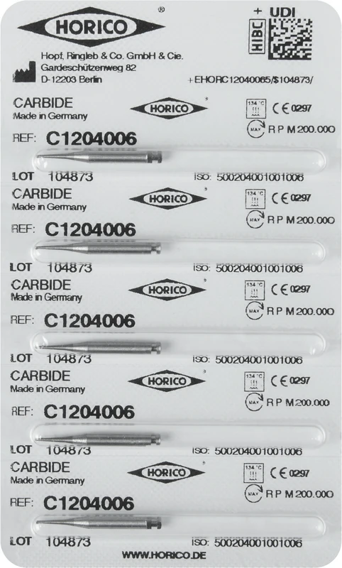 HM-Bohrer C1  Packung  5 Stück RA, Figur 001, ISO 006