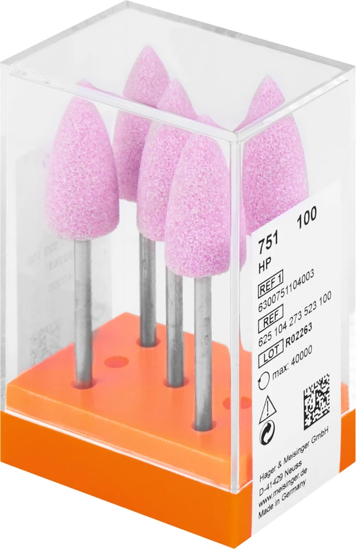 Ausarbeitungssteine 751  Packung  5 Stück rosa mittel, HP, Figur 273, 20 mm, ISO 100