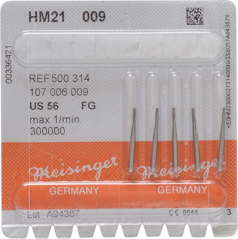 HM-Bohrer 21  Packung  5 Stück FG, Figur 107, 3,8 mm, ISO 009
