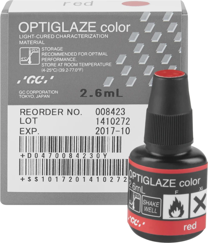 GC OPTIGLAZE® color  Flasche  2,6 ml rot