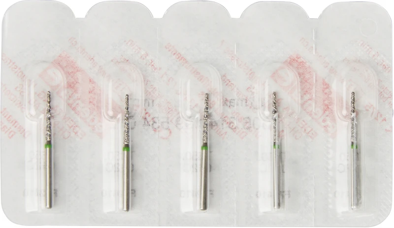 Turbo Diamanten T850  Packung  5 Stück grün grob, FG, Figur 199 Konus rund, 10 mm, ISO 012